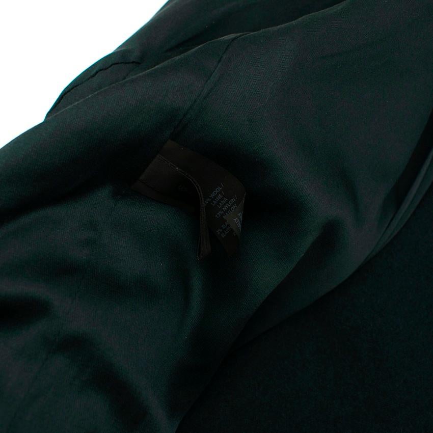 Chaqueta verde de lana Donna Karan - Talla US 14 en venta 2