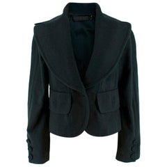 Chaqueta verde de lana Donna Karan - Talla US 14