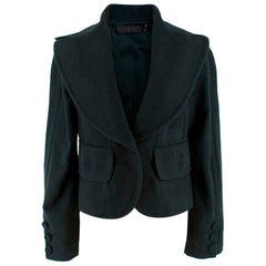 Donna Karan Wool Green Jacket - Size US 14