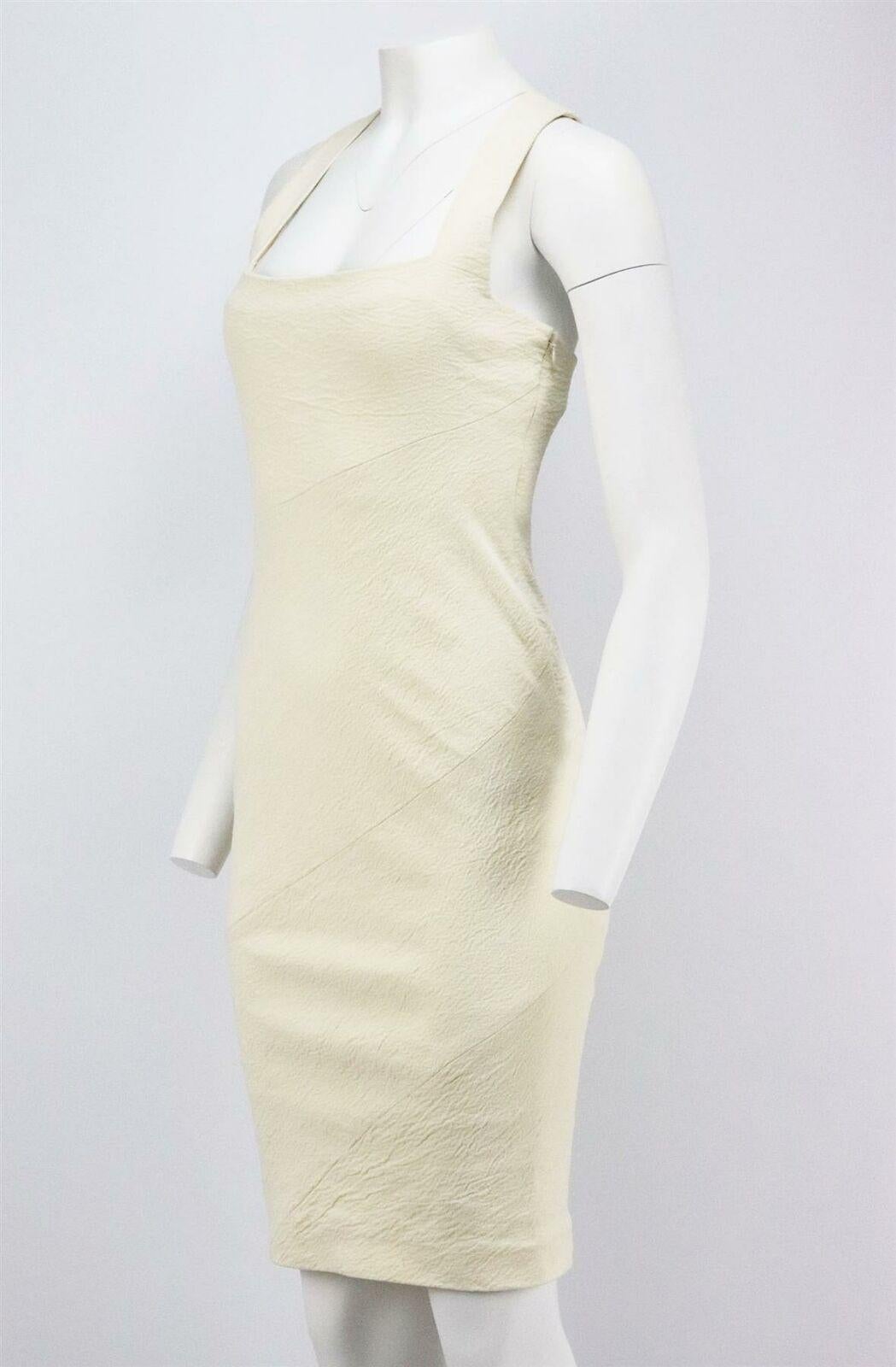 stretch linen blend dress