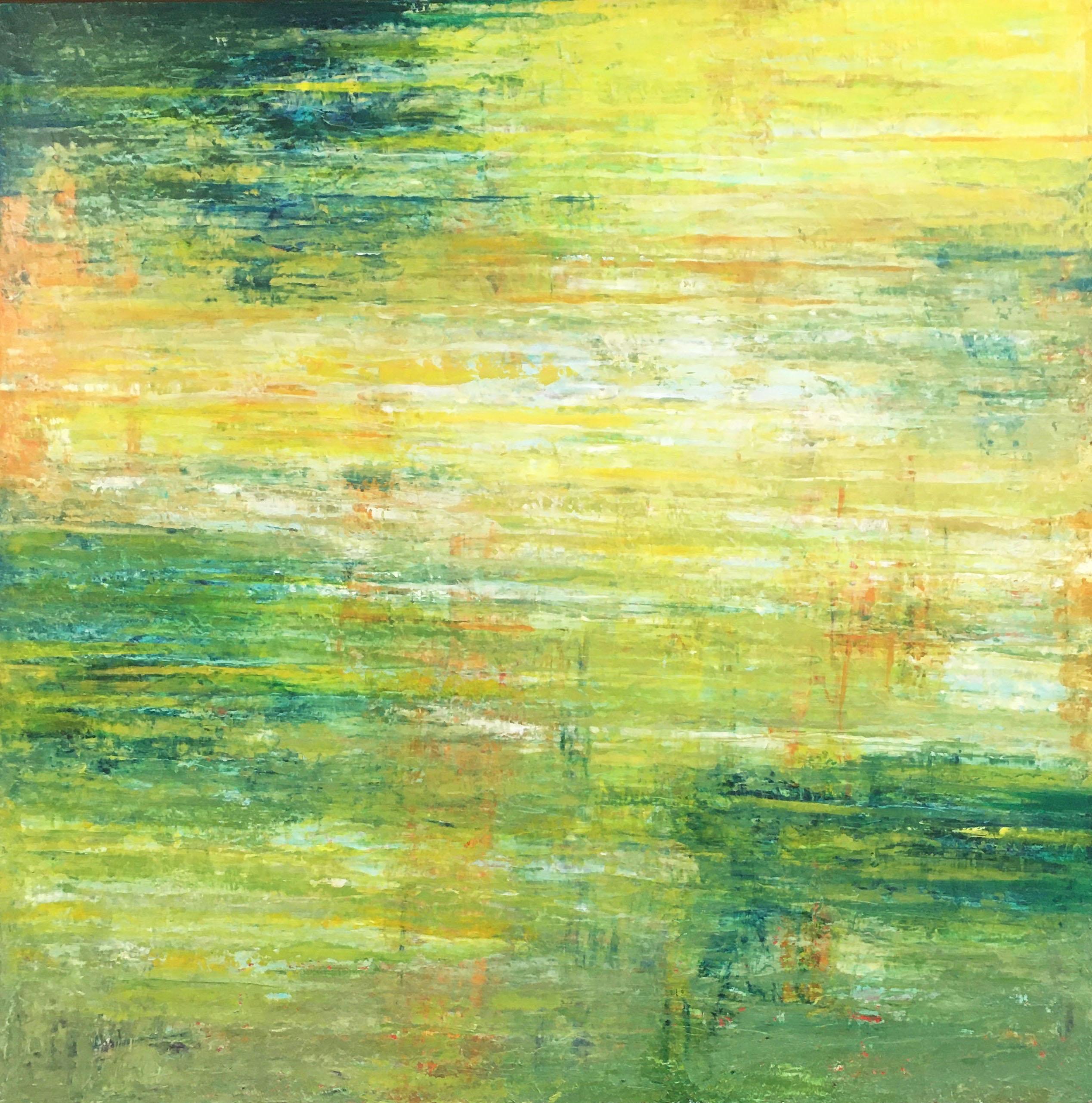 Donna McGinnis Abstract Painting - Green River