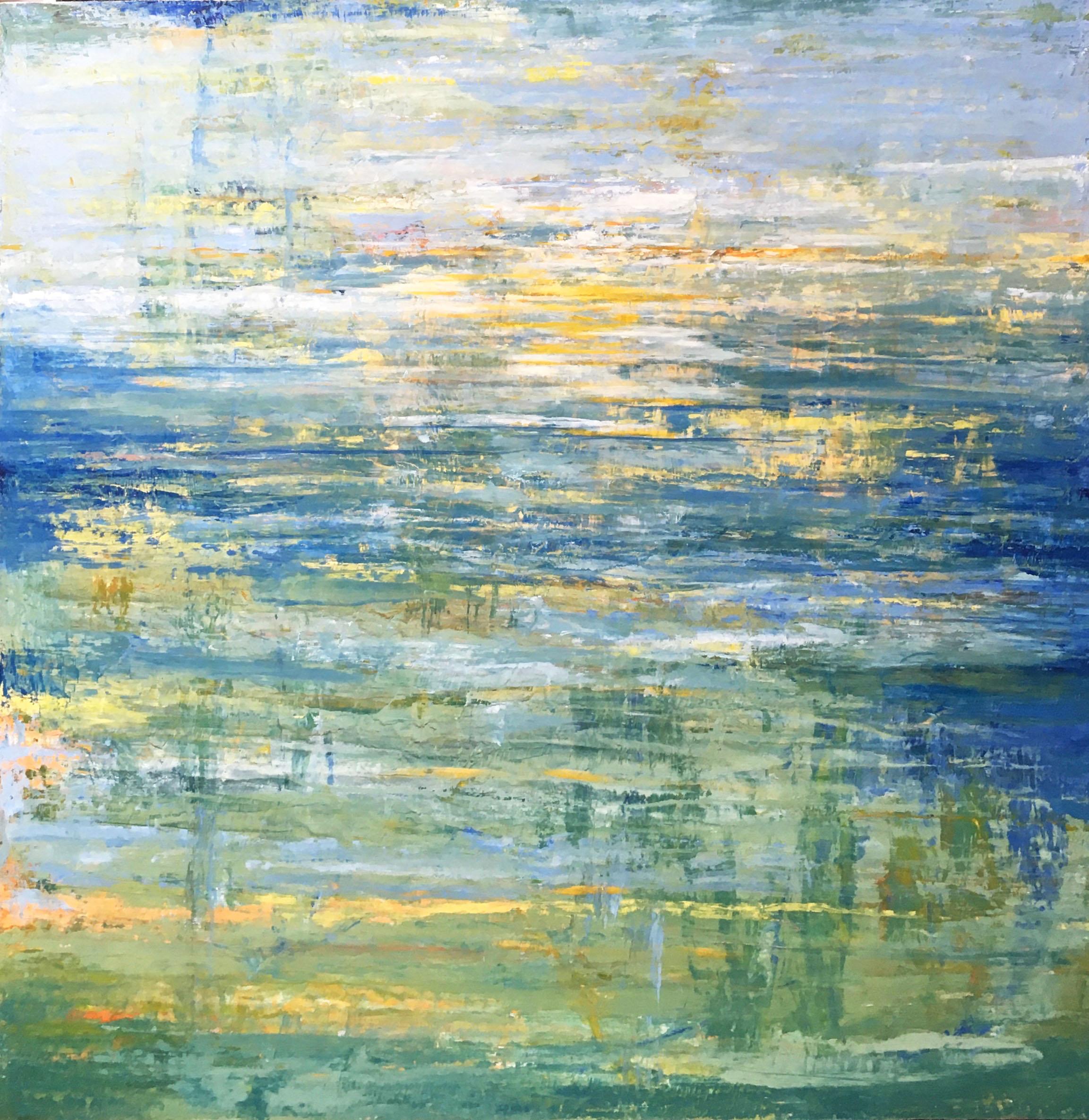Donna McGinnis Abstract Painting - Sonoma Pond