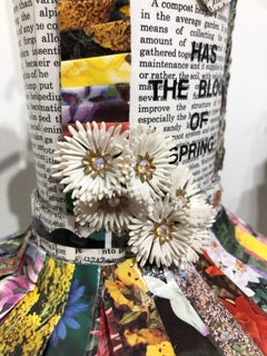 Dress Sculpture, flower papers, Has the Bloom of Spring