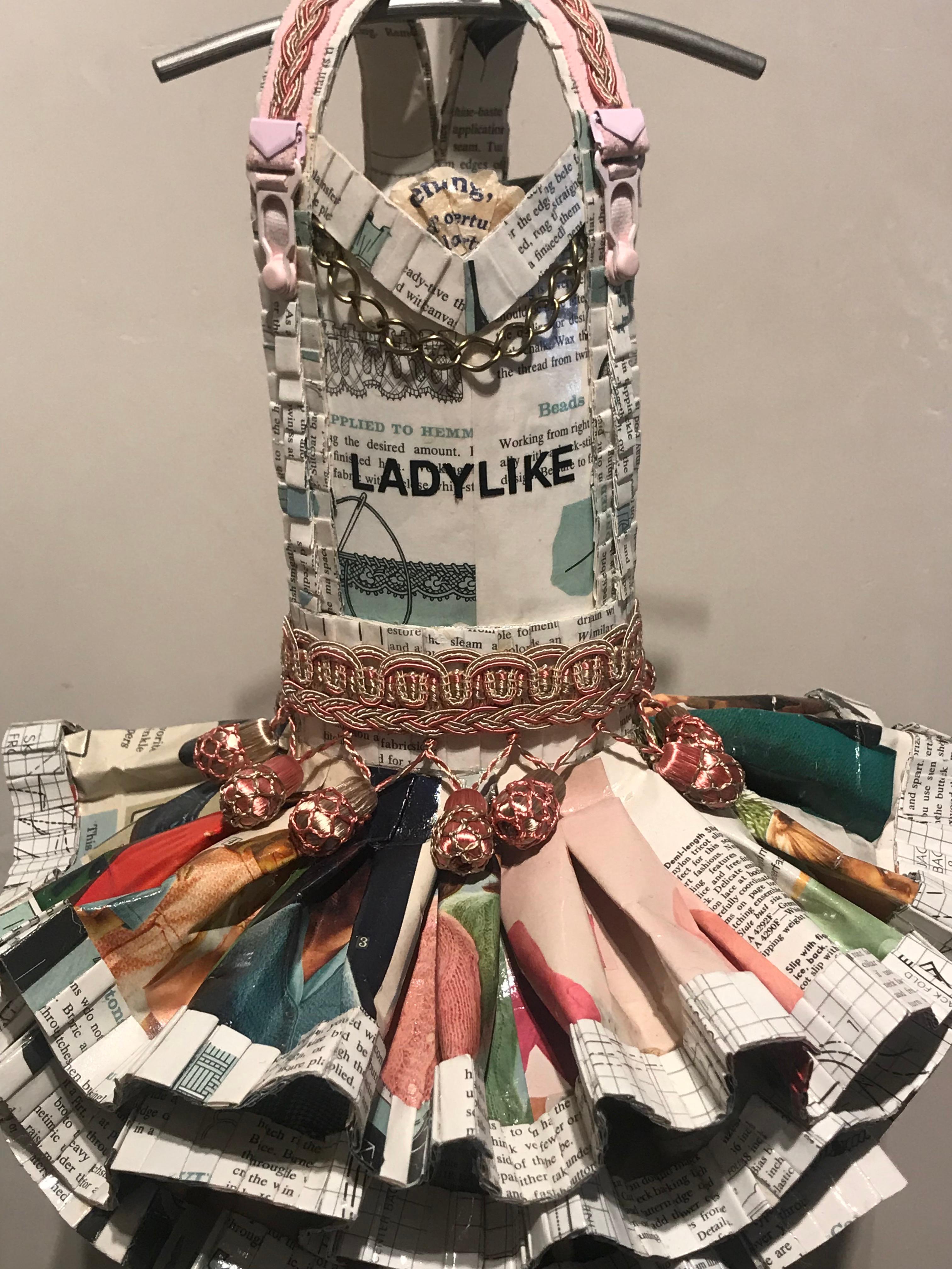 Donna Rosenthal is a mixed media artist, who utilizes materials that bridge the gap between art and craft with her sculptures. Most often this consists of deconstructing vintage textiles and printed papers, such as magazines, comic books, cookbooks,
