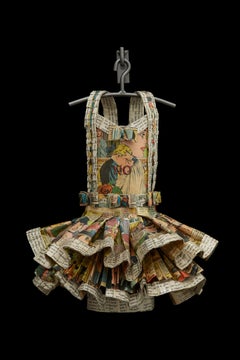 Dress Sculpture, Used romance comics, novels, wall hung