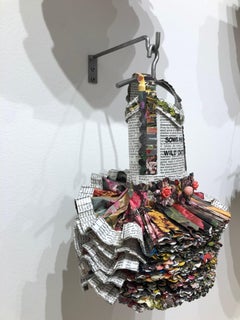 Dress Sculpture, flower papers, Sows Her Wild Oats