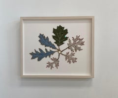 Hitkwike Pocantico River - Foglie di piante in tessuto misto contemporaneo, 2021