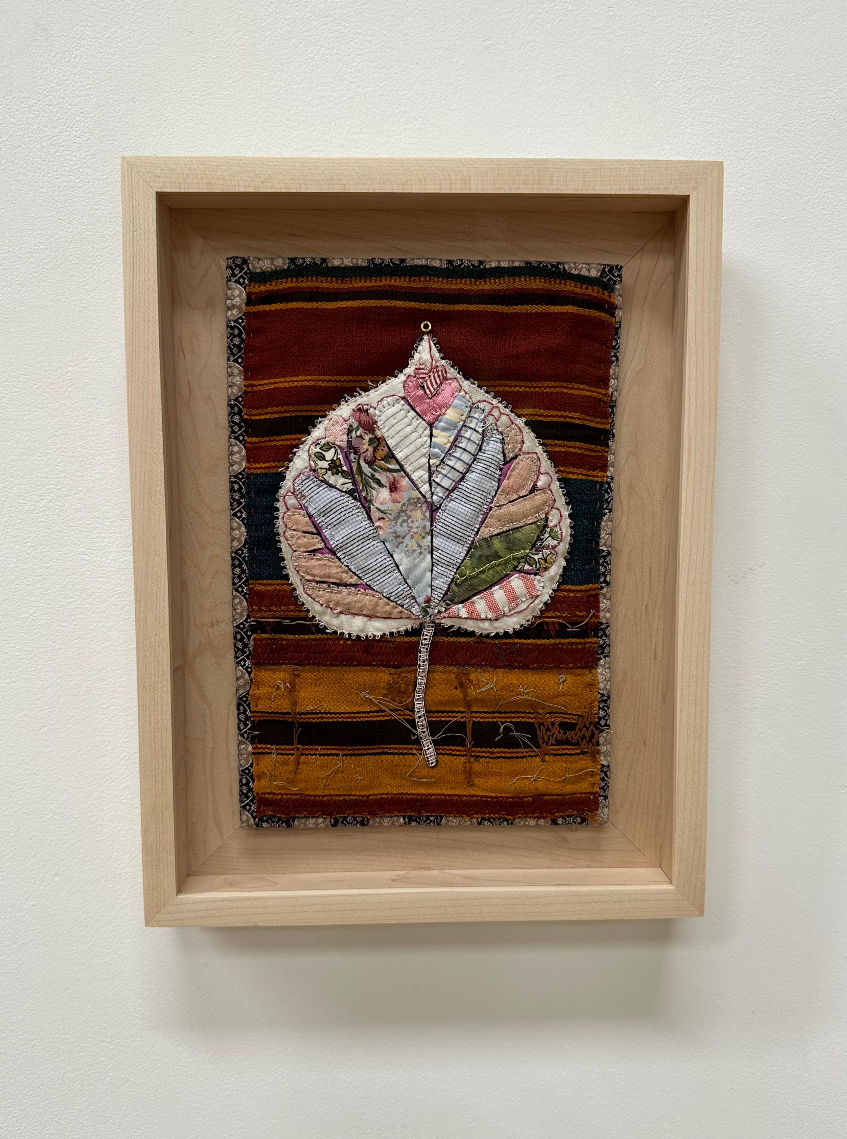 Tailored Herbaria Cercis Canadensis Pocantico River Watershed, Botanical Textile - Contemporary Mixed Media Art by Donna Sharrett