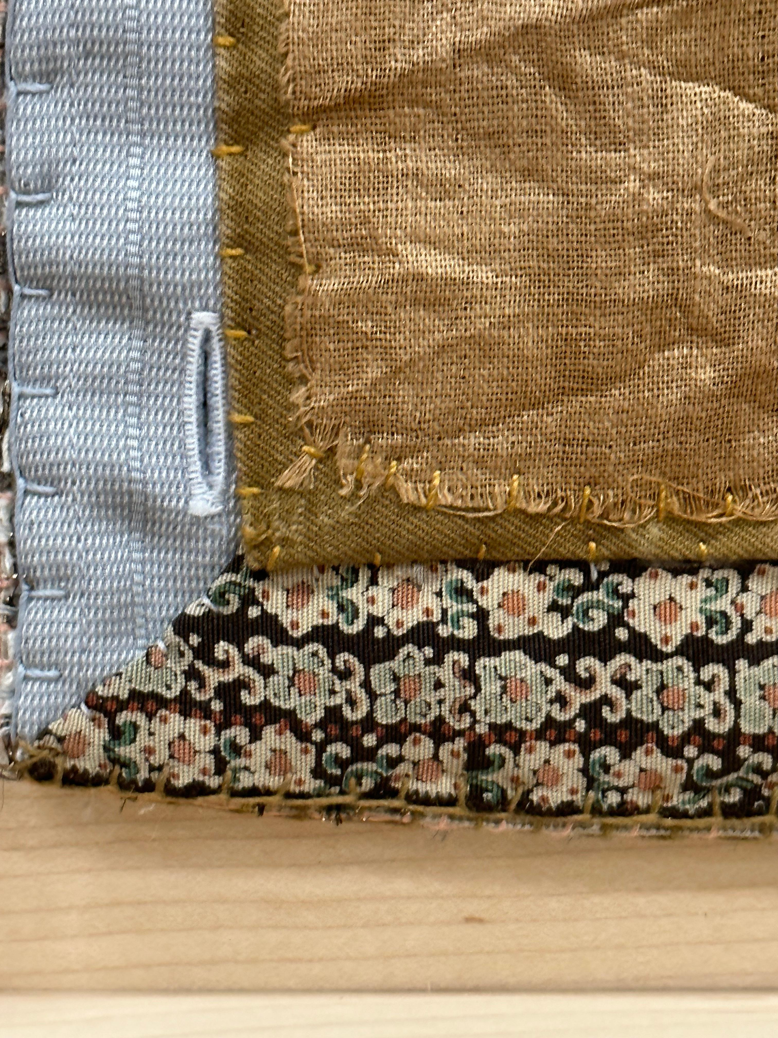 Tailored Herbaria Pocantico River Watershed Five - Pink Brown Textile Leaves en venta 6