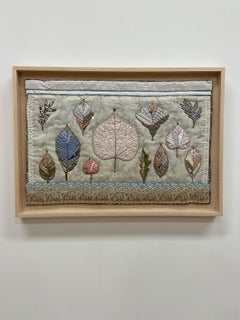 Tailored Herbaria Pocantico River Watershed Four - Pink Blue Textile Leaves 2023