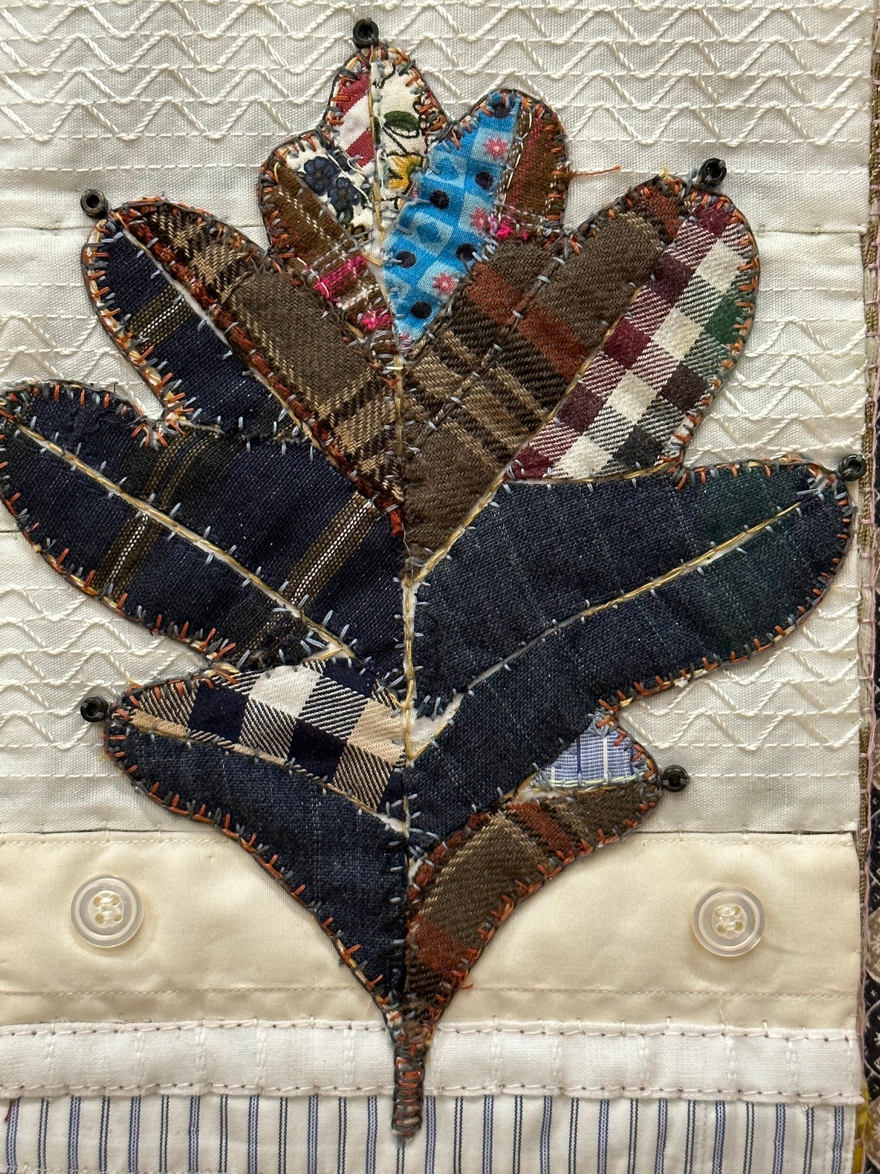 Herbaria Quercus Alba Pocantico River Watershed Three Botanical Textile en vente 5