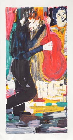Vintage Jazz Man, Lithograph by Donna Summer