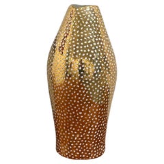 Vaso DONNA, vaso d'oro contemporaneo in porcellana fatto a mano