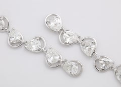 Donna Vock Diamond "Raindrop" Earring in 18 Karat White Gold