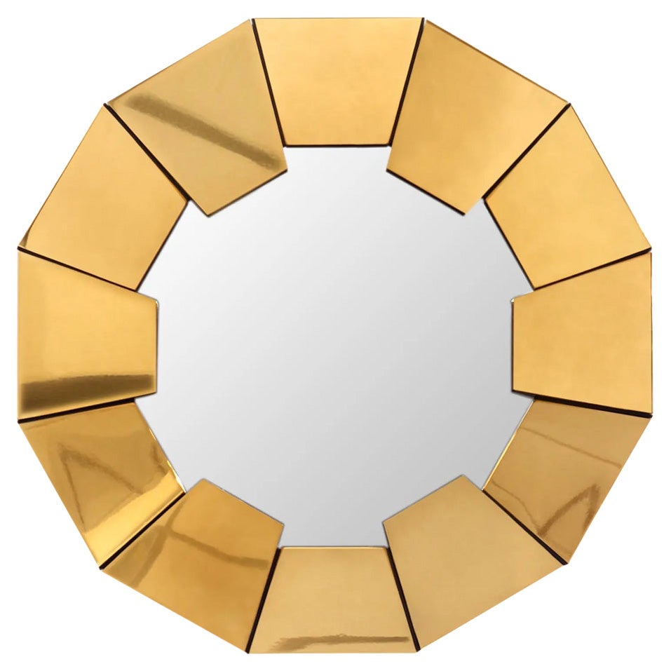 Miroir doré Donovan en vente