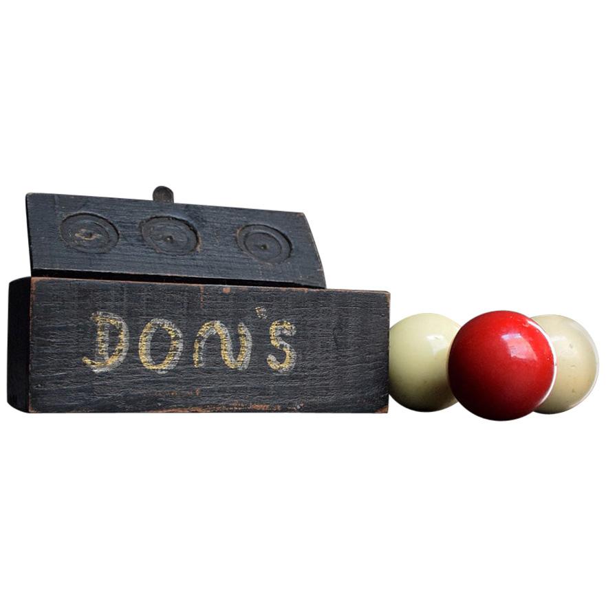 Dons Treen Folkart English Snooker Balls Box