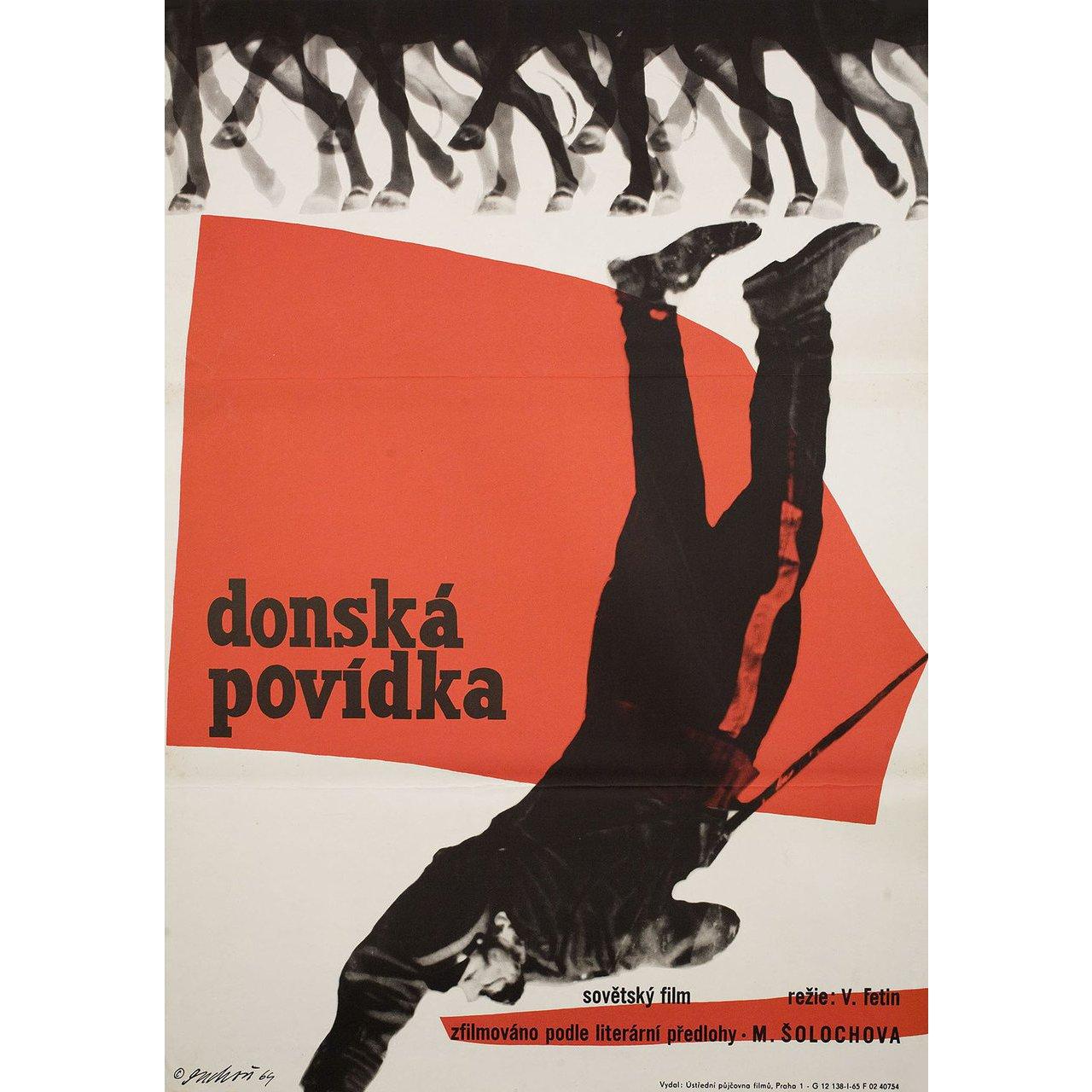 Mid-20th Century Donskaya povest 1965 Czech A1 Film Poster