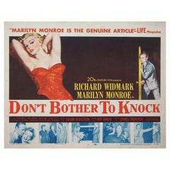 Vintage Don't Bother To Knock, Unframed Poster, 1952