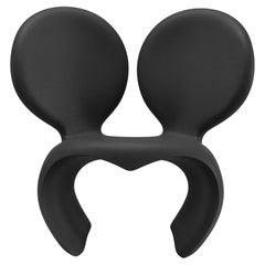 Don't F**K With The Mouse Armchair in Black Recyclable Polyethylene by Ron Arad