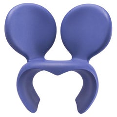 Don't F**K With The Mouse Armchair in Blue Violet Polyethylene by Ron Arad