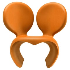 Don't F**K With The Mouse Armchair in Bright Orange Polyethylene by Ron Arad