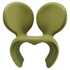Don't F**K With The Mouse Armchair in Green Recyclable Polyethylene by Ron Arad