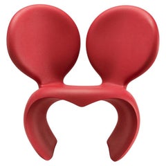 Don't F**K With The Mouse Armchair in Red Recyclable Polyethylene by Ron Arad