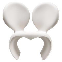 Don't F**K With The Mouse Armchair in White  Recyclable Polyethylene by Ron Arad