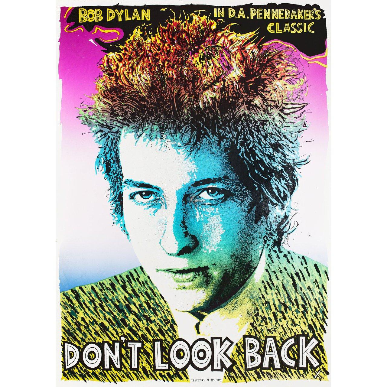 Original 1970s re-release British double crown poster by Bob Linney for the 1967 documentary film Don't Look Back directed by D.A. Pennebaker with Bob Dylan / Albert Grossman / Bob Neuwirth / Joan Baez. Fine condition, rolled. Please note: the size