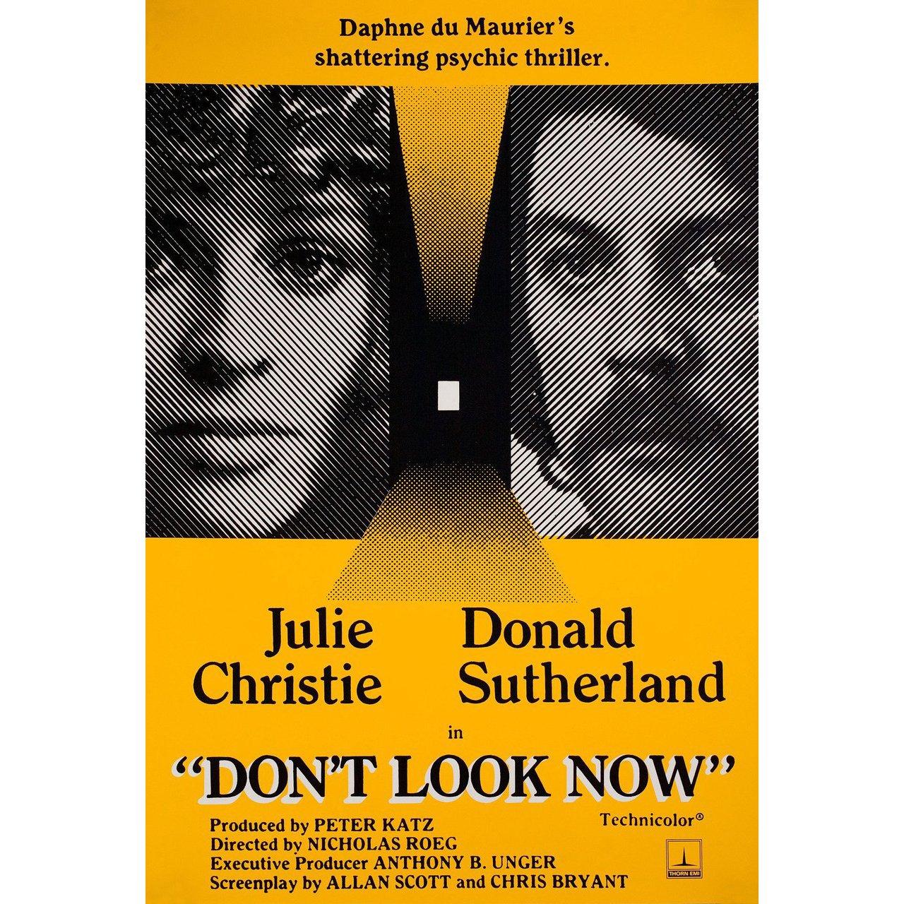 Original 1970s re-release British one sheet poster for the film ‘Don't Look Now’ directed by Nicolas Roeg with Julie Christie / Donald Sutherland / Hilary Mason / Clelia Matania. Fine condition, rolled. Please note: the size is stated in inches and