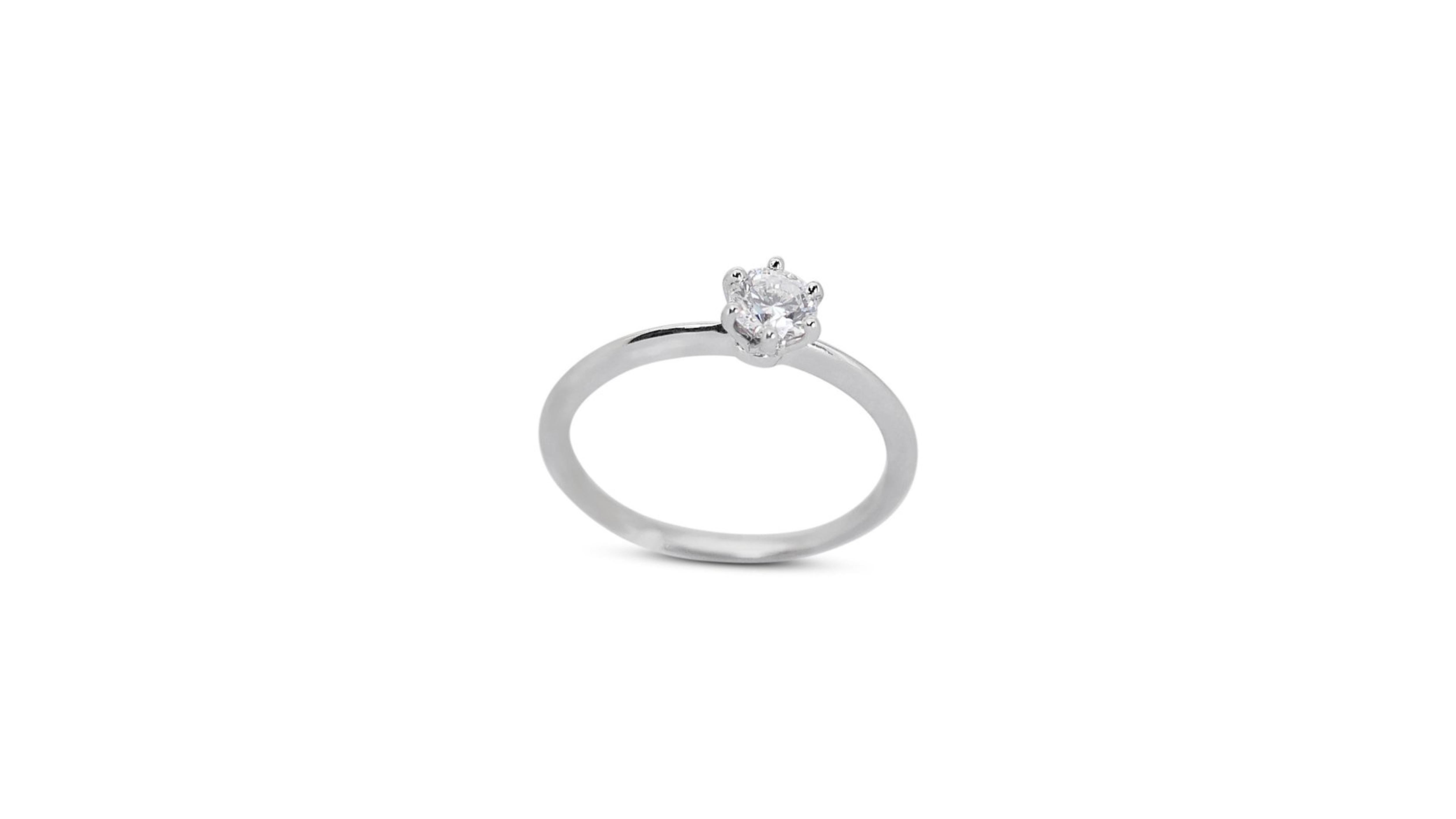 dont-submitElegant 18 kt. White Gold Ring with 0.40 ct Diamond - GIA Certificate 2
