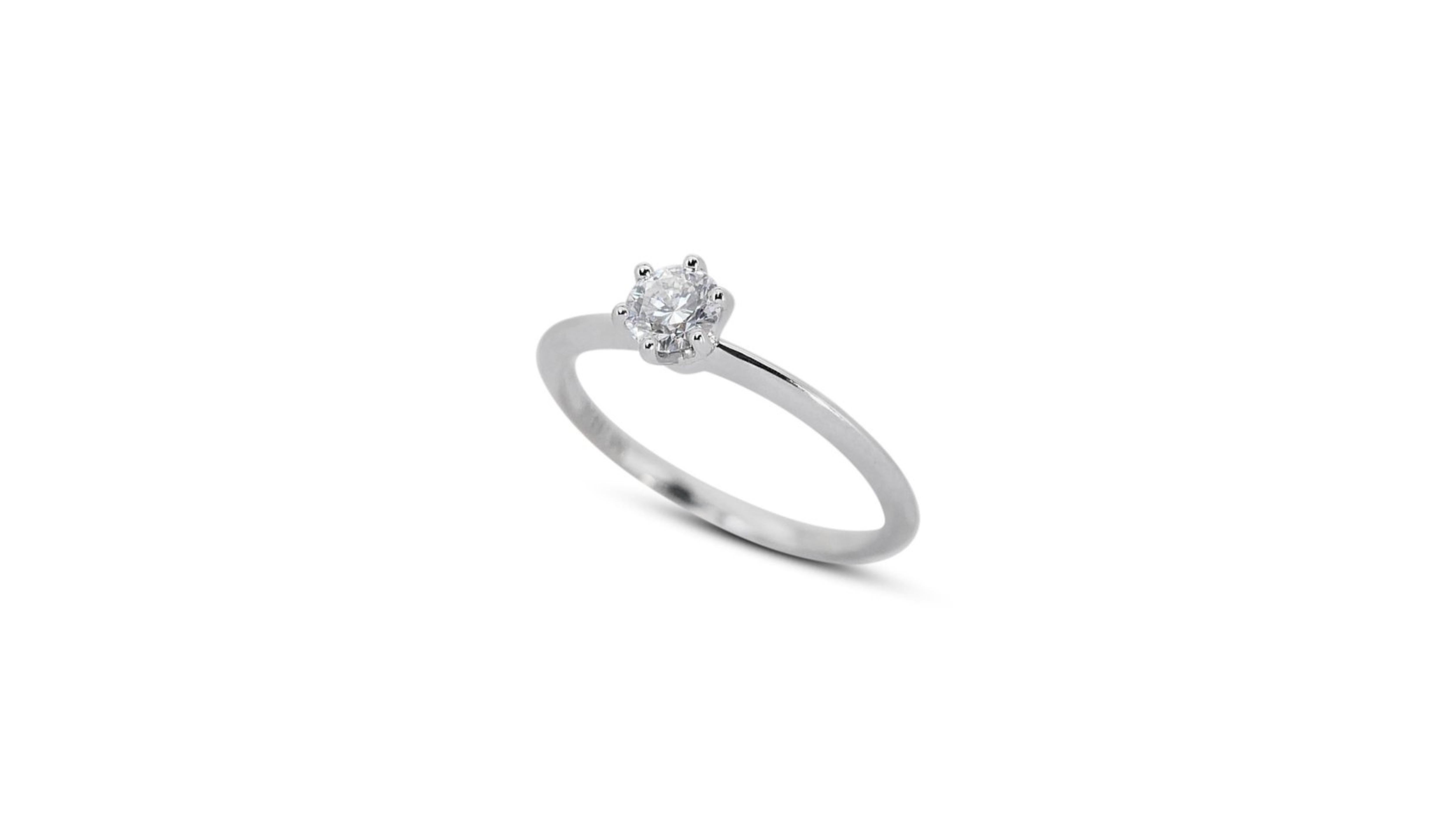 dont-submitElegant 18 kt. White Gold Ring with 0.40 ct Diamond - GIA Certificate 4