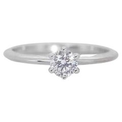 dont-submitElegant 18 kt. White Gold Ring with 0.40 ct Diamond - GIA Certificate