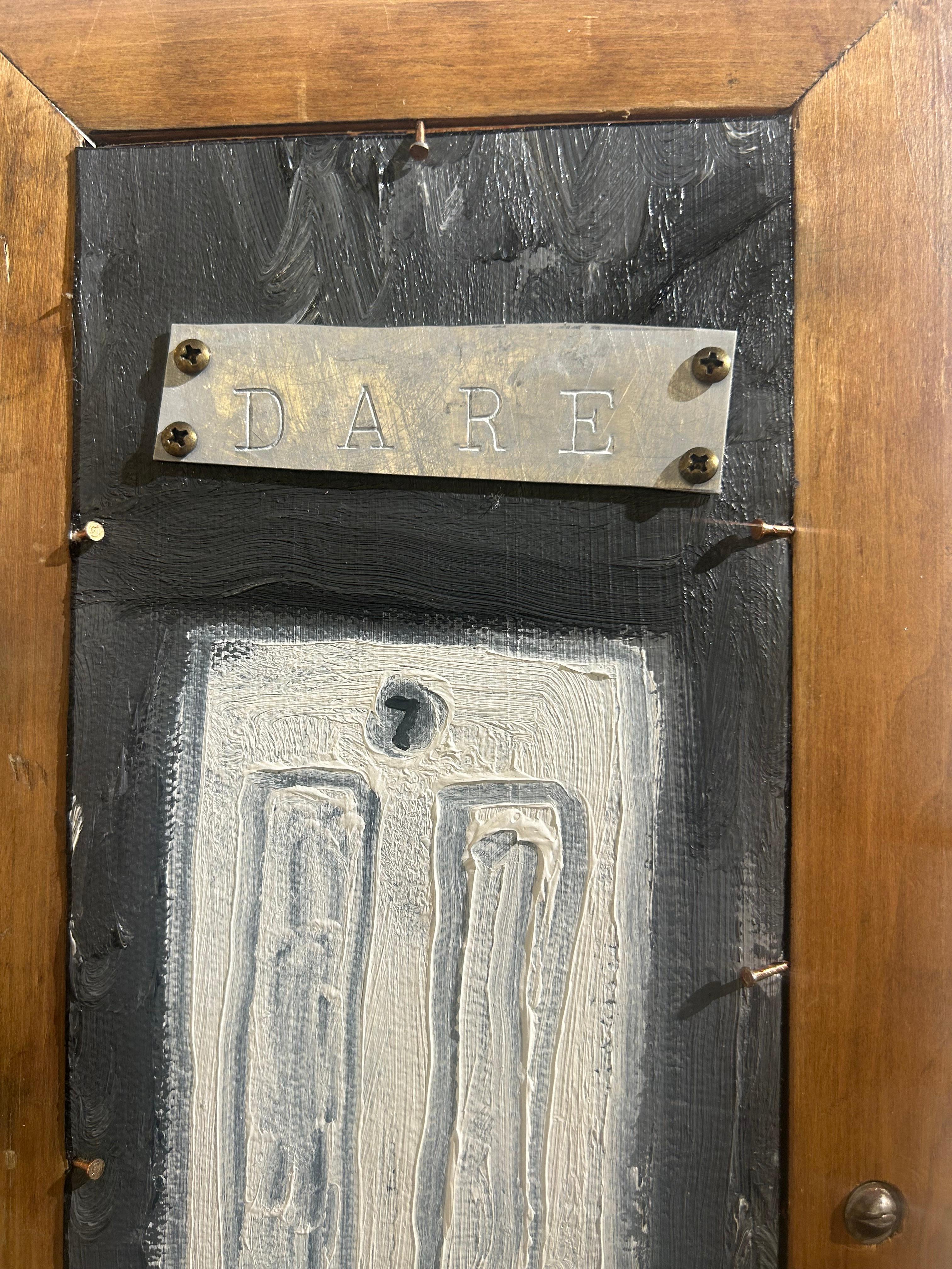 Contemporary Don't You Dare - Multi-Panel Folding Door Painting, Objet D'art For Sale