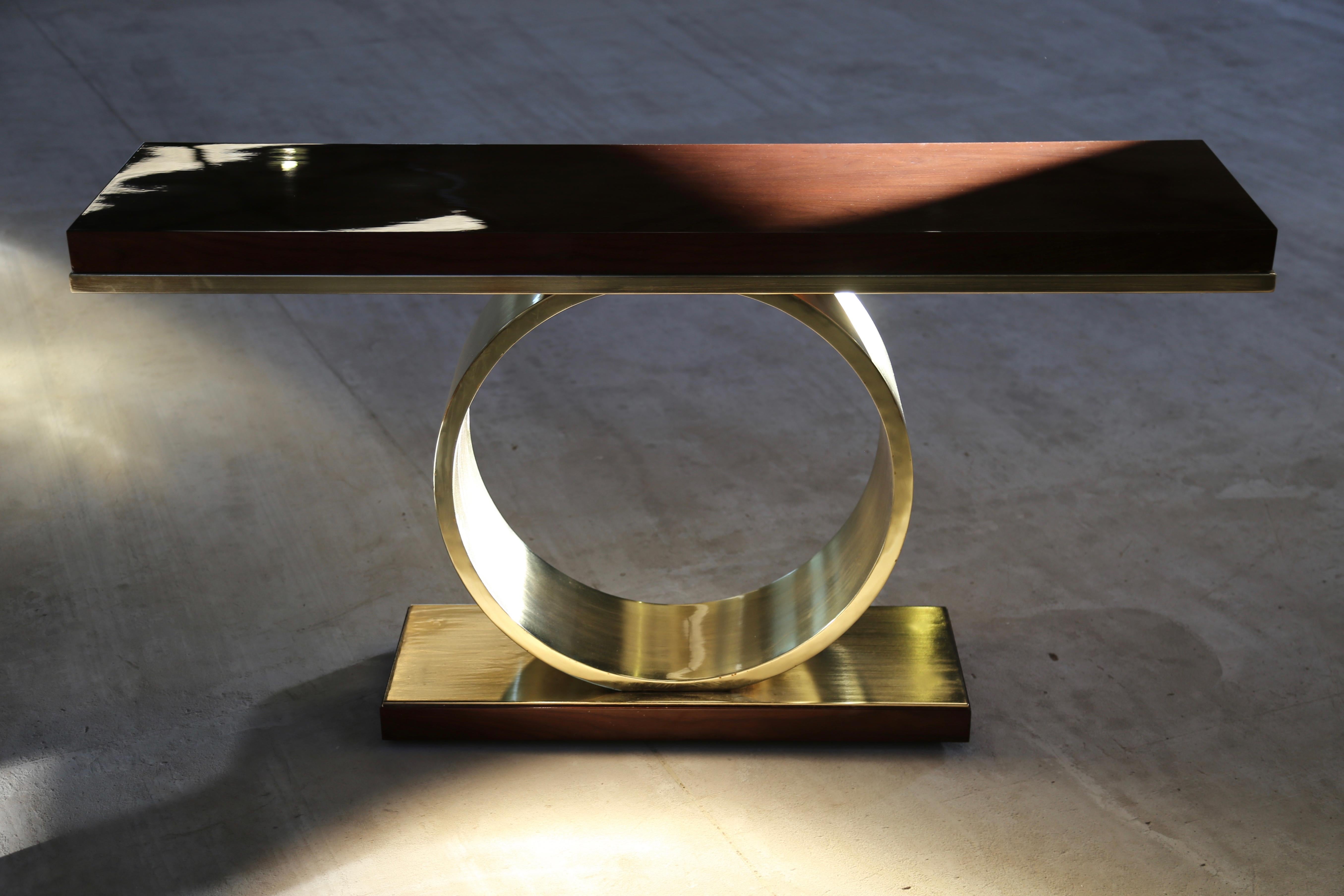 bronze console table