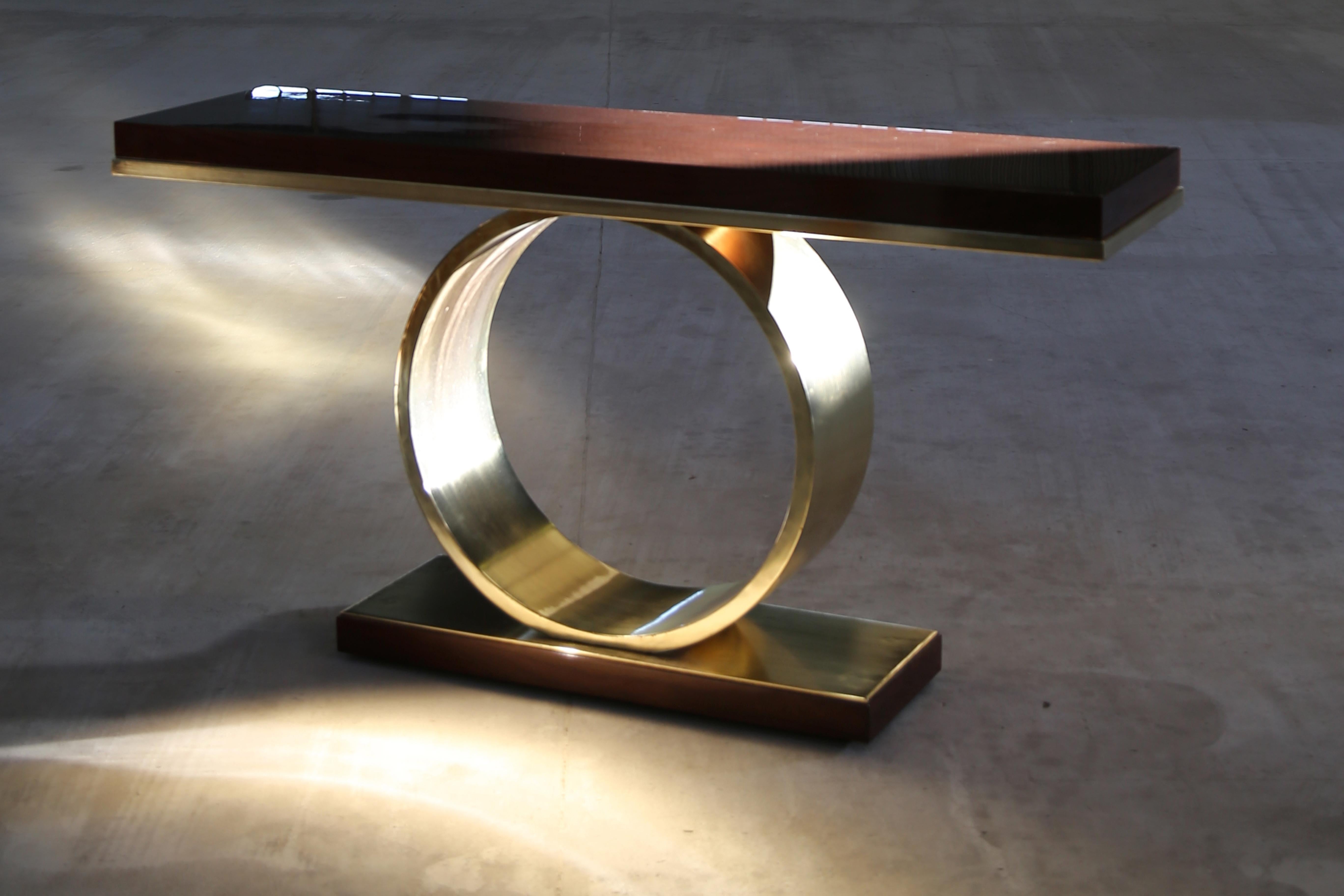 console table bronze