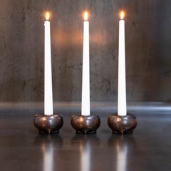 Donut Candleholder, Hand Carved, Cast Bronze with Patina Jordan Mozer, 1997-2002