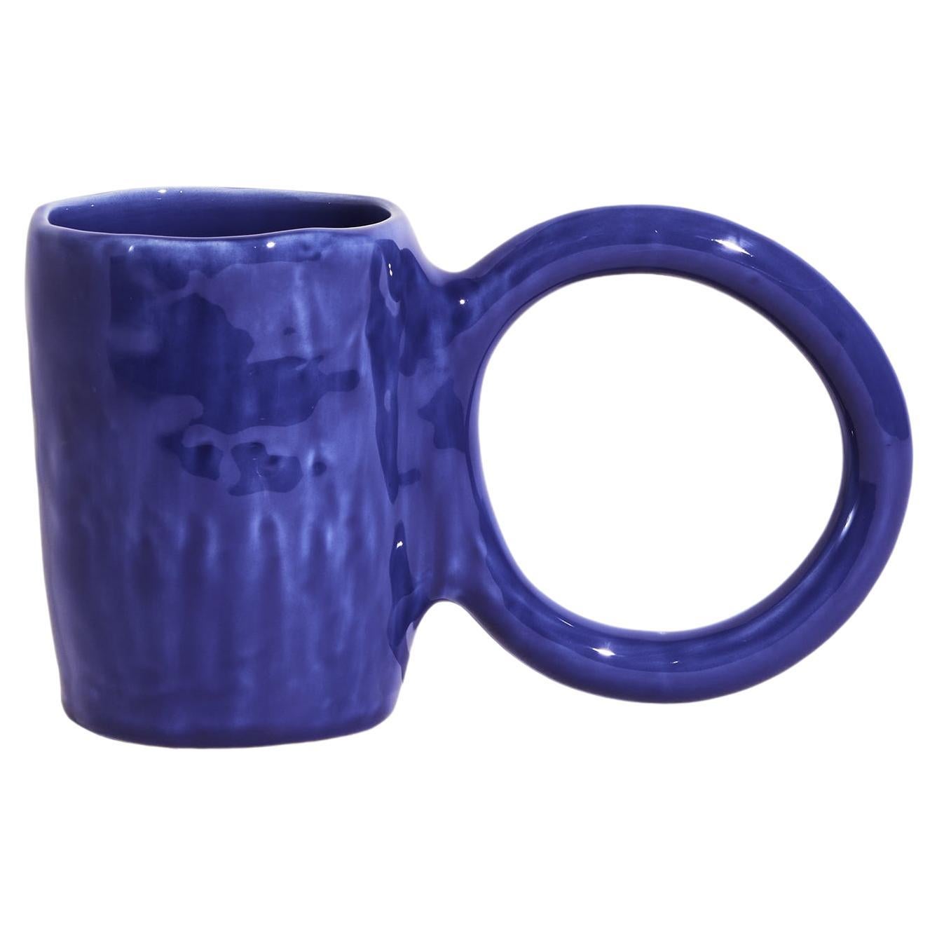 PETITE FRITURE Donut, Large Mug, Blue, Designed by Pia Chevalier For Sale