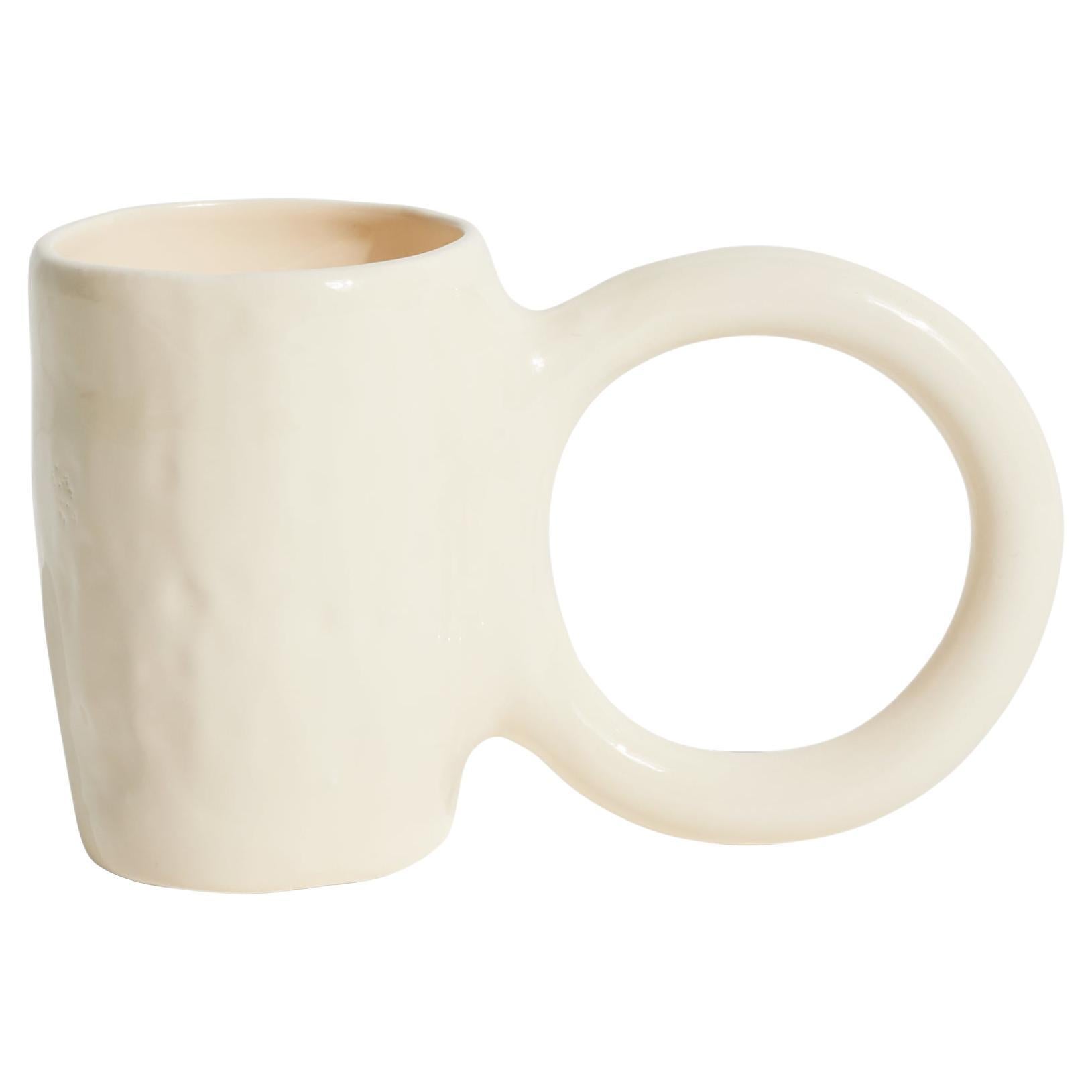 PETITE FRITURE Donut, Large Mug, Vanilla, Designed by Pia Chevalier For Sale