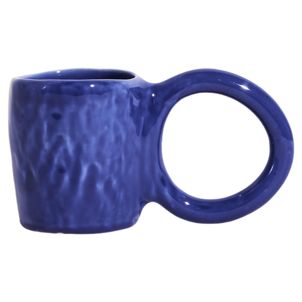 PETITE FRITURE Donut, Medium Mug, Blue, Designed by Pia Chevalier For Sale