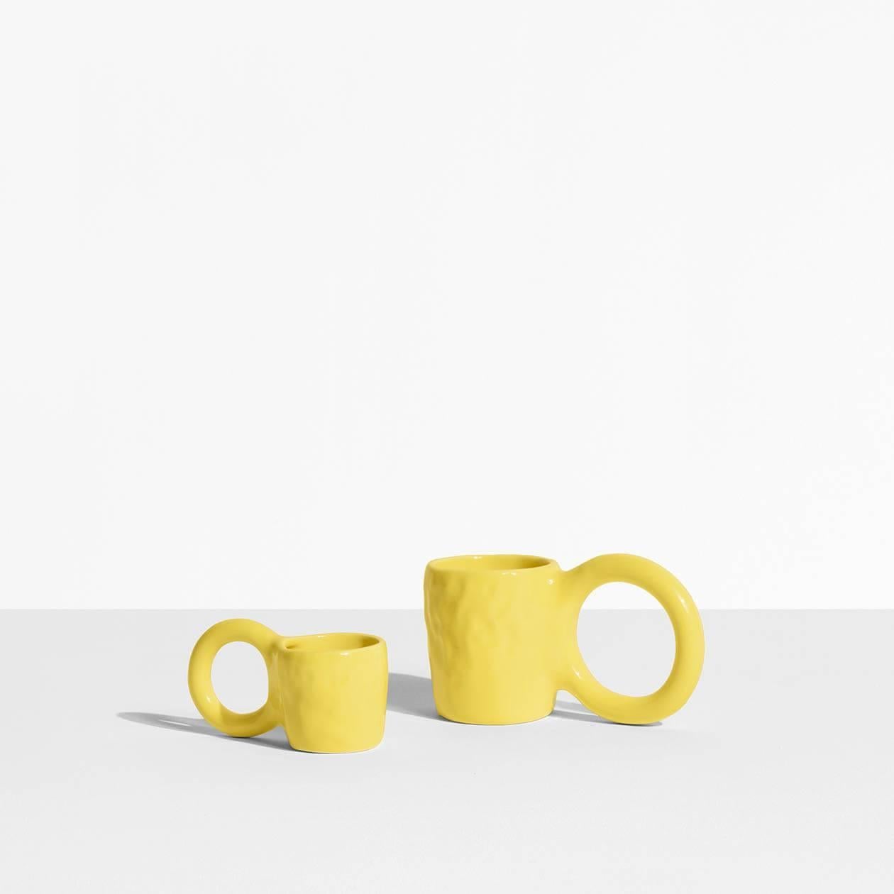 Glazed PETITE FRITURE Donut, Medium Mug, Lemon, Designed by Pia Chevalier For Sale