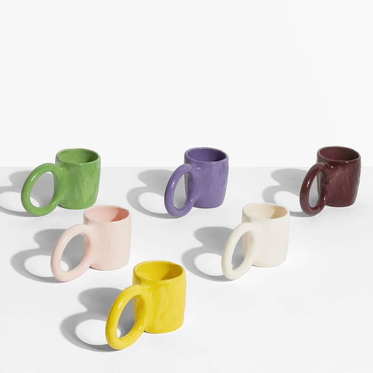 PETITE FRITURE Donut, Medium Mug, Pistachio, Designed by Pia Chevalier In New Condition For Sale In New York, NY