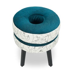 Donut Ottoman with Naughty Print