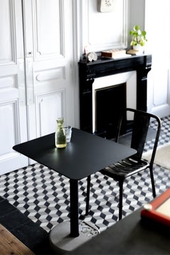 Donut Rectangular Black Bistro Table