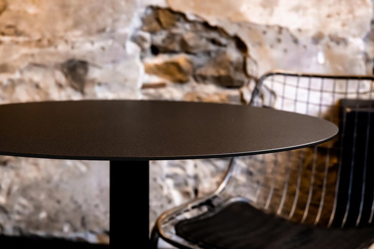 Donut Round Black Bistro Table For Sale at 1stDibs