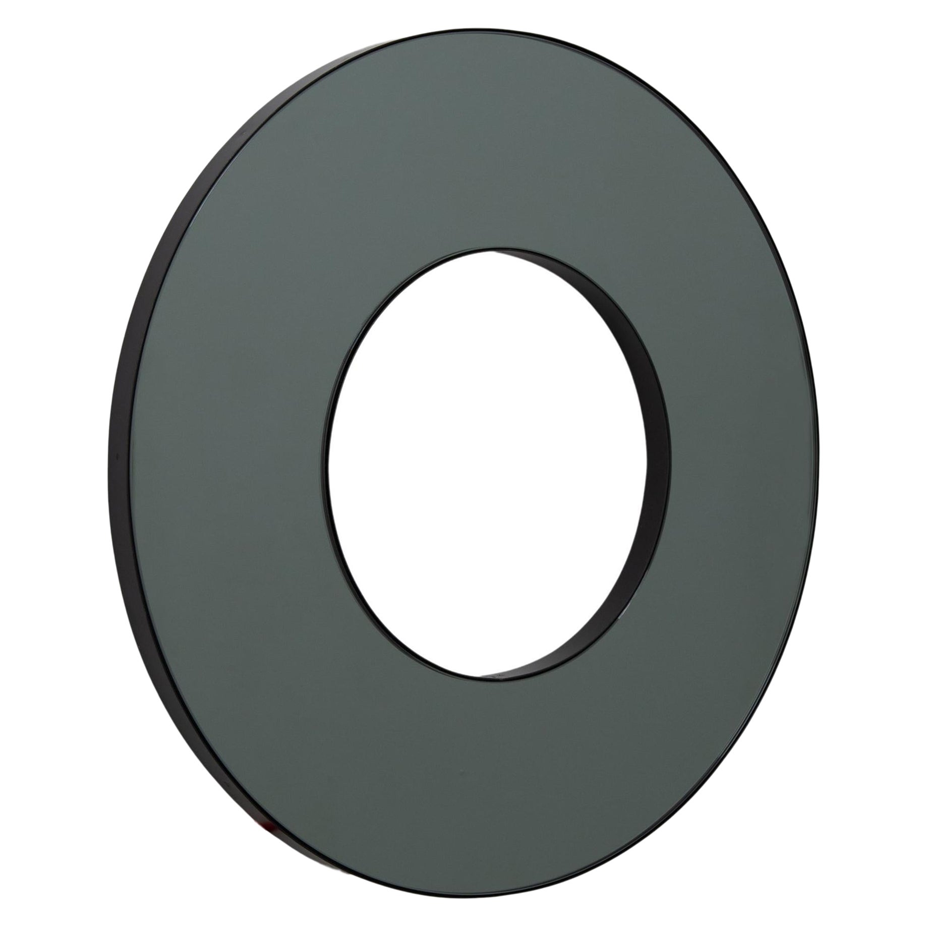 Donut Round Black Tinted Customisable Mirror with Back Illumination, Large