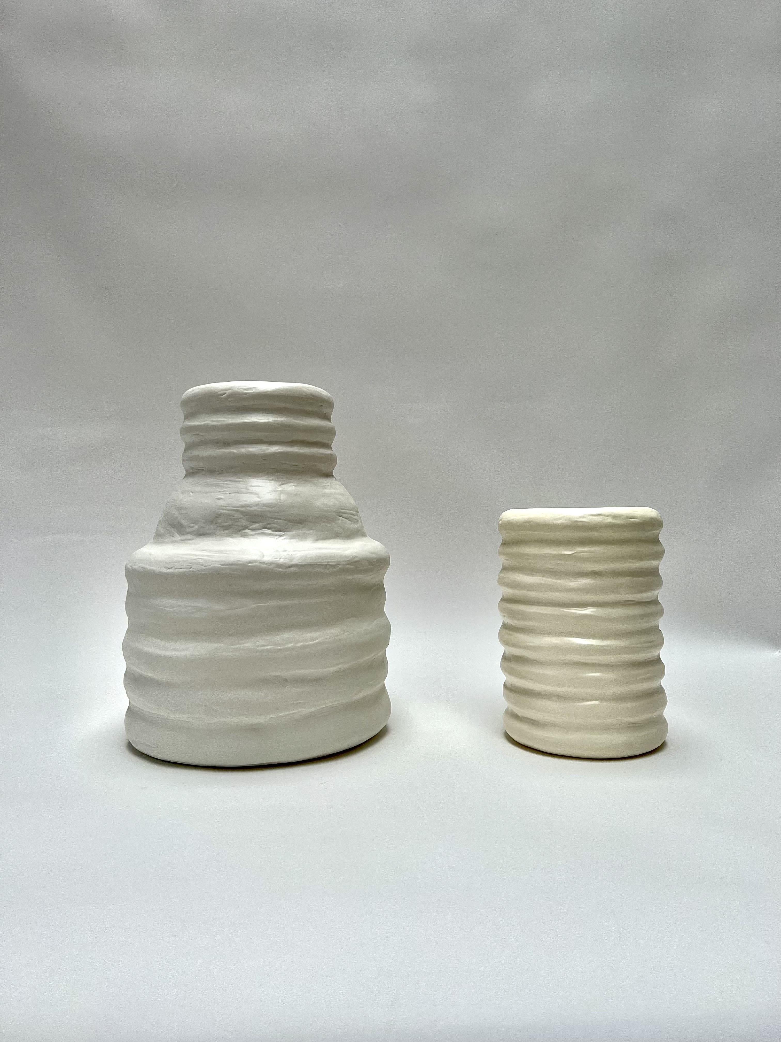 Post-Modern Donut Vessel in Gypsum & Fiberglass by Brent Warr Studios For Sale
