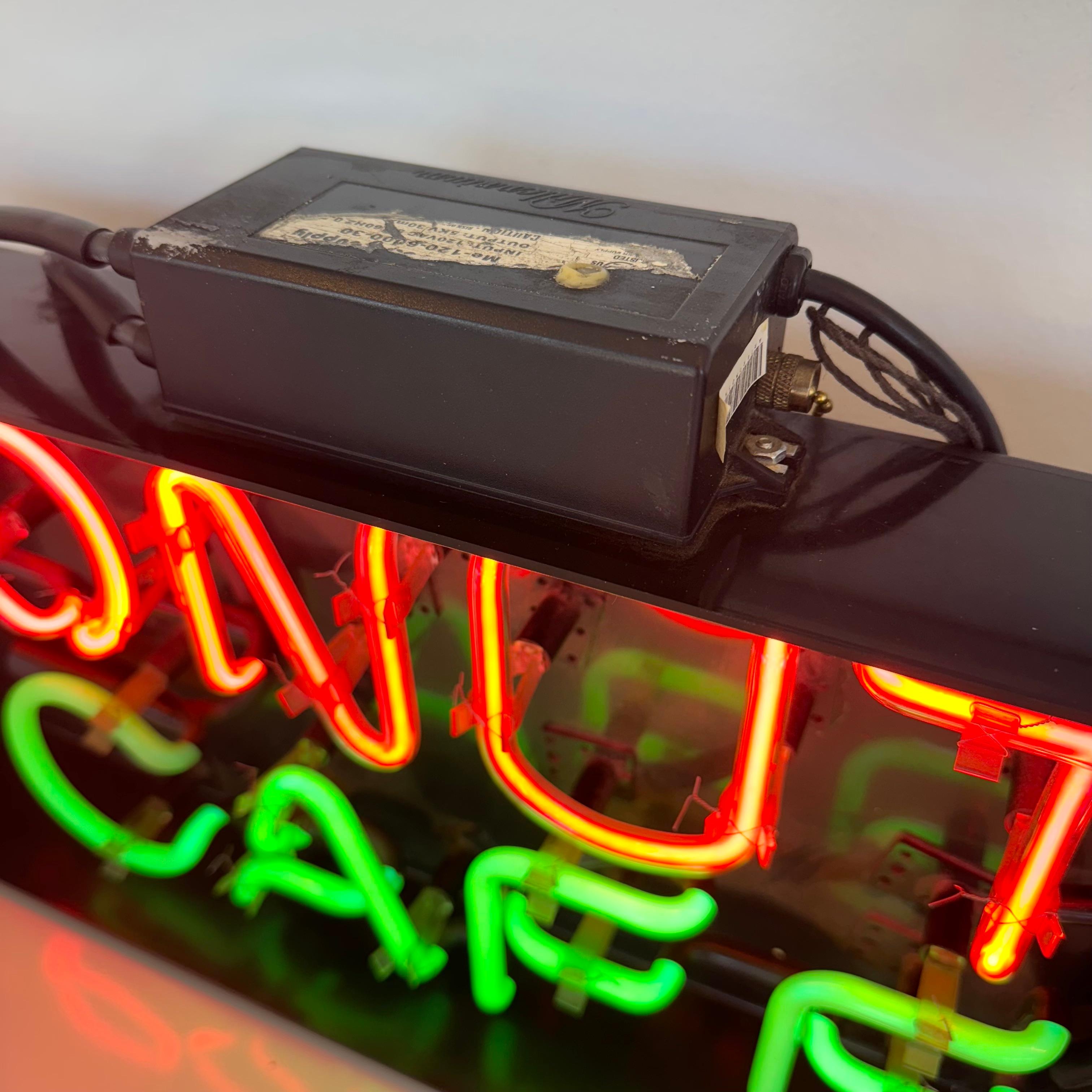 Insegna al neon 'Donuts Cafe', anni '90, USA In condizioni buone in vendita a Los Angeles, CA