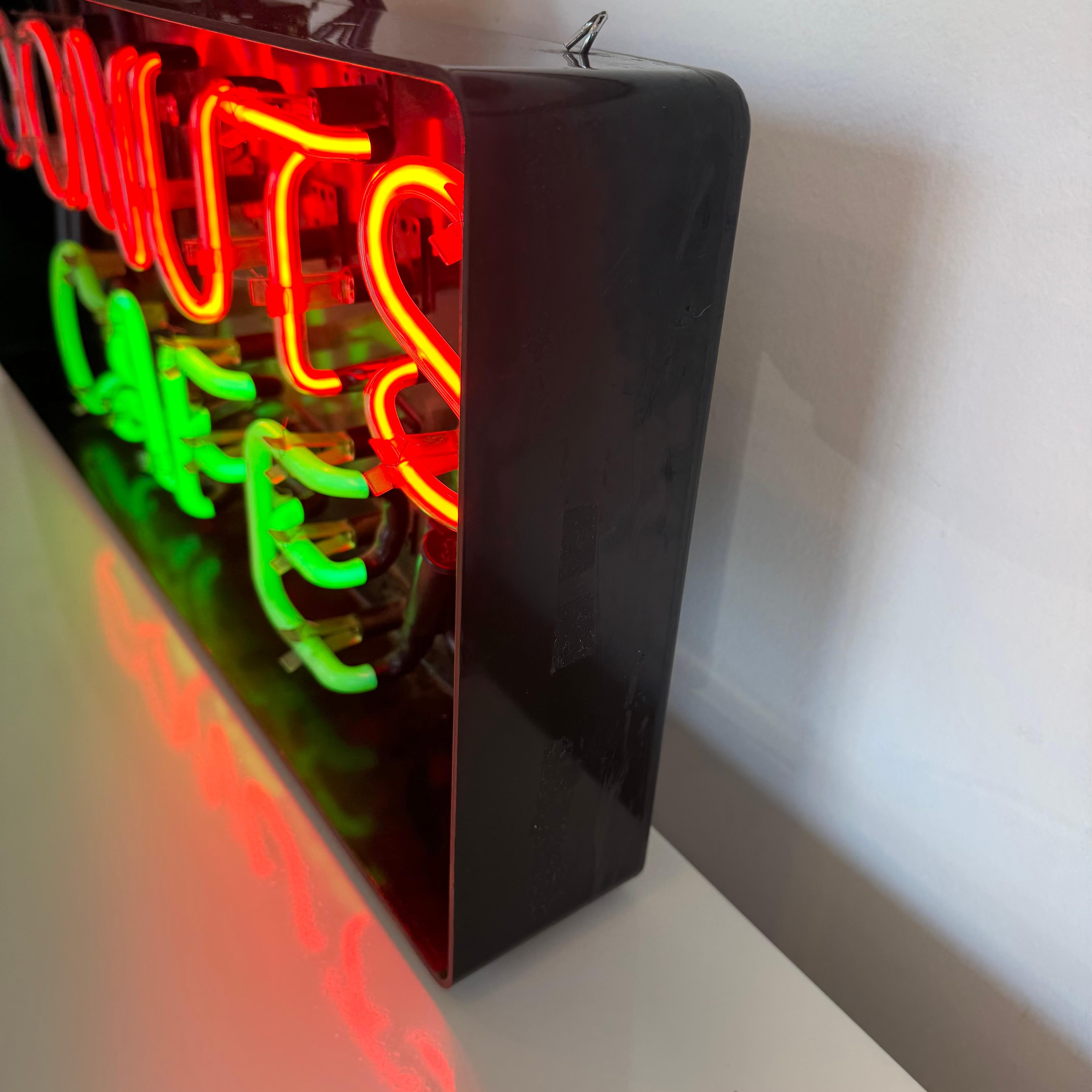 Insegna al neon 'Donuts Cafe', anni '90, USA in vendita 1