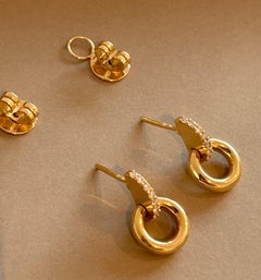 Donuts Earrings in Diamonds (VS/VVS) and Yellow Gold (14k)